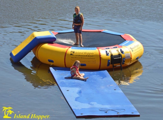 13 foot bounce & splash water bouncer with slide and water mat