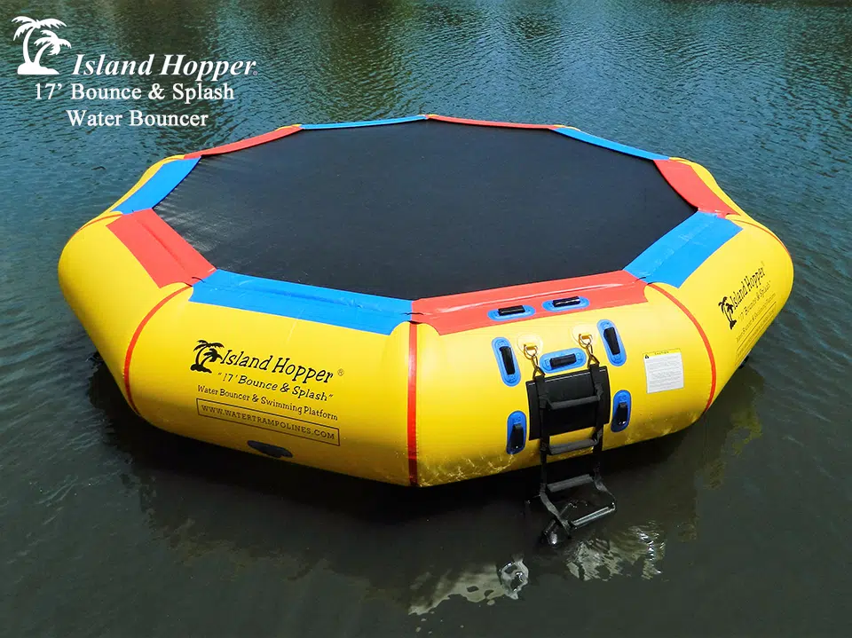 17 Foot Island Hopper Bounce N Splash Water Trampoline