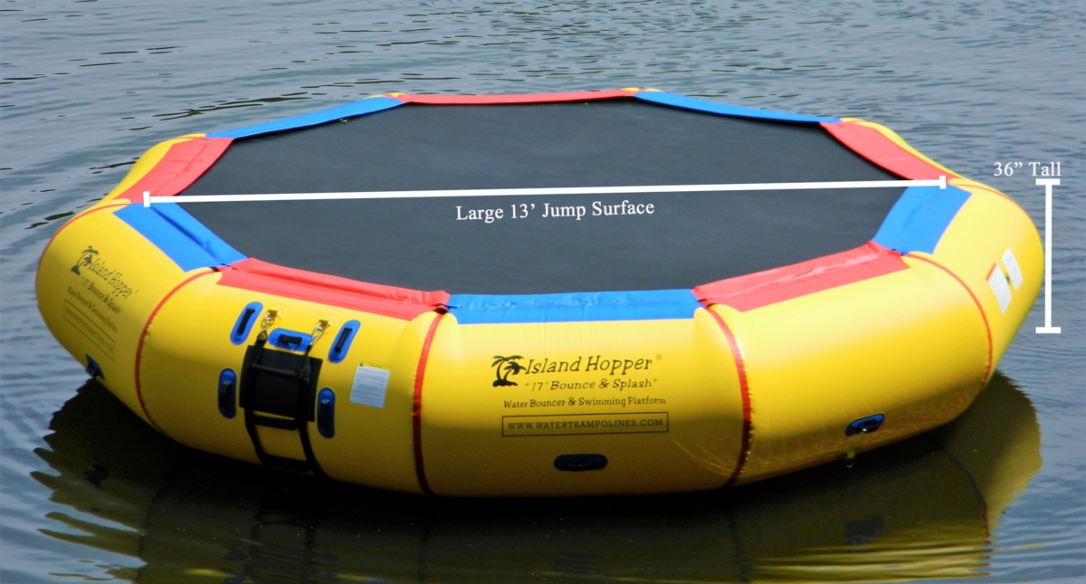 17 Foot Island Hopper Bounce N Splash Water Trampoline