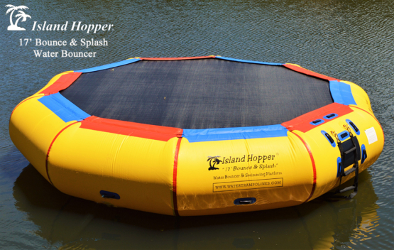 17 Foot Island Hopper Bounce N Splash Water Trampoline