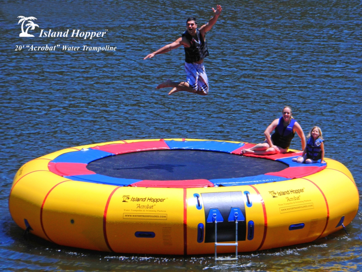 20 Foot Island Hopper Acrobat Water Trampoline