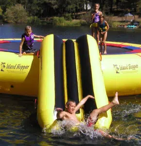 Island Hopper Bounce N Slide Water Trampoline