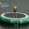 13 Foot Island Hopper Bounce N Splash Water Trampoline in Natural Green
