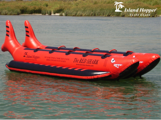 Island Hopper 10 Person The Red Shark Inflatable Banana Boat