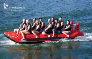 Island Hopper 10 Person The Red Shark Inflatable Banana Boat