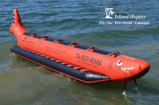 Island Hopper The Red Shark Inflatable Banana Boat