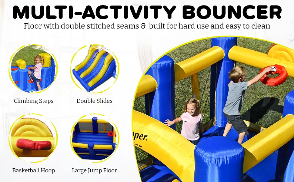 Racing Slide N Slam multi-activity recreational bounce house