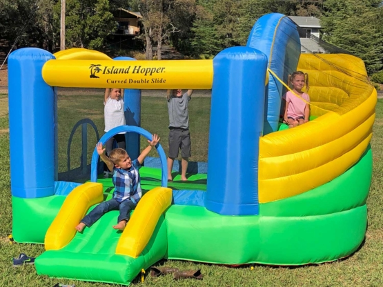 curved bounce house