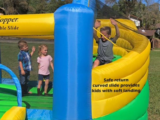 bounce house with slide