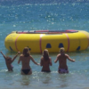 commercial beach operations with island hopper water trampoline