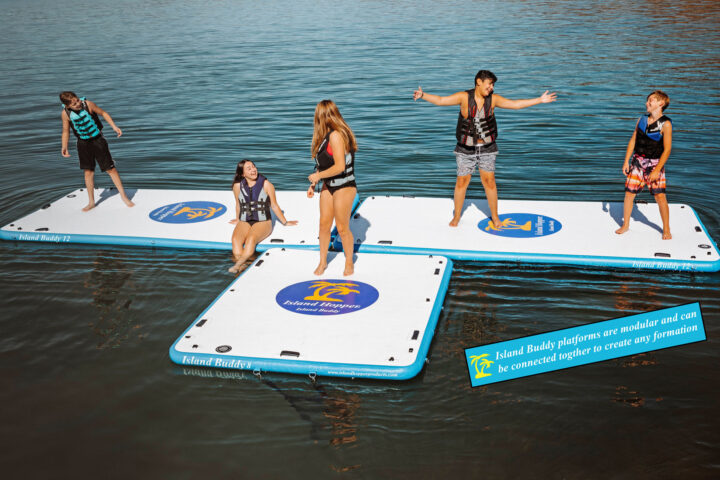 12 foot island buddy water platform connects together